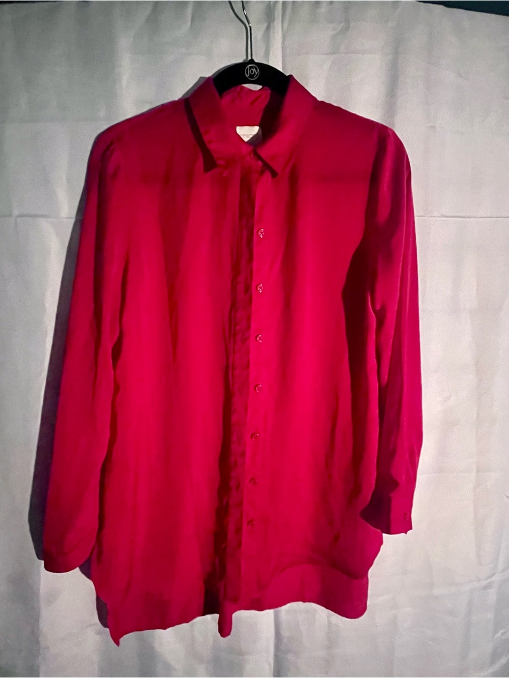 Chico's red polyester Button-Front Blouse